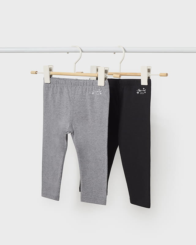 Leggings caldo cotone neonata Mayoral grigio o nero Mayoral Nero