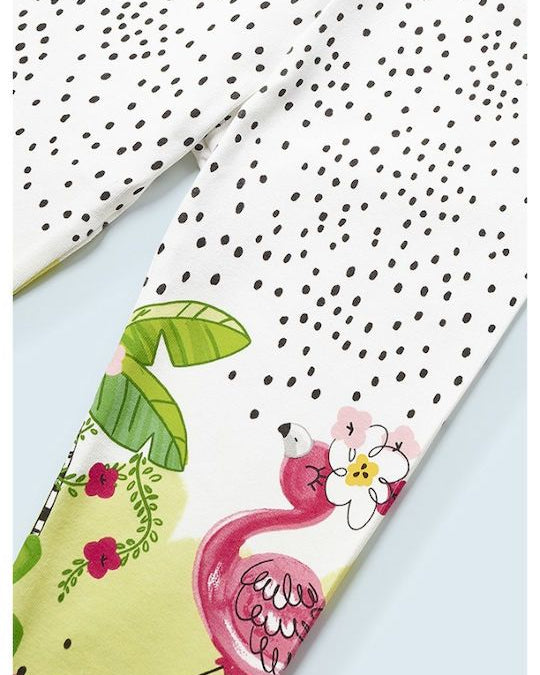 Leggings fresco cotone neonata Mayoral Fenicottero pois Mayoral 6 Mesi 68cm
