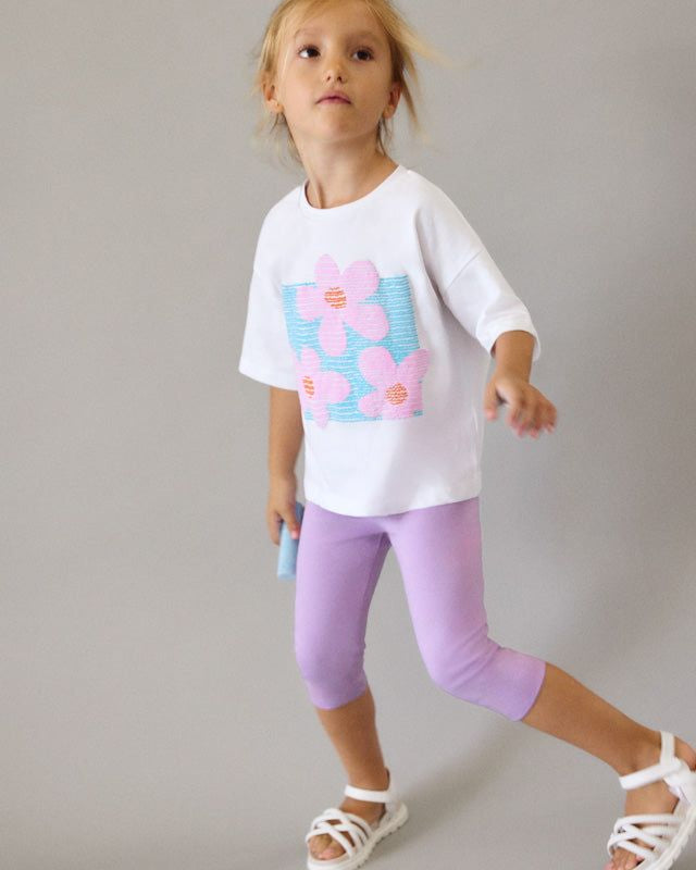 Leggings bambina 3/4 Mayoral in colore lilla Mayoral 2 Anni 92cm