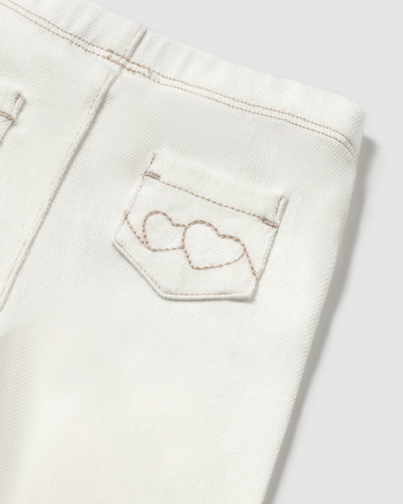 Leggings tasche ricamo neonata Mayoral Newborn bianco Mayoral Bianco
