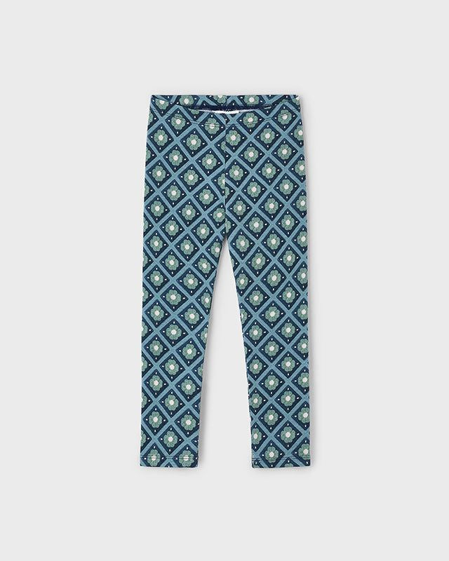 Leggings stampato bambina Mayoral fantasia verde e blu Mayoral 2 Anni 92cm