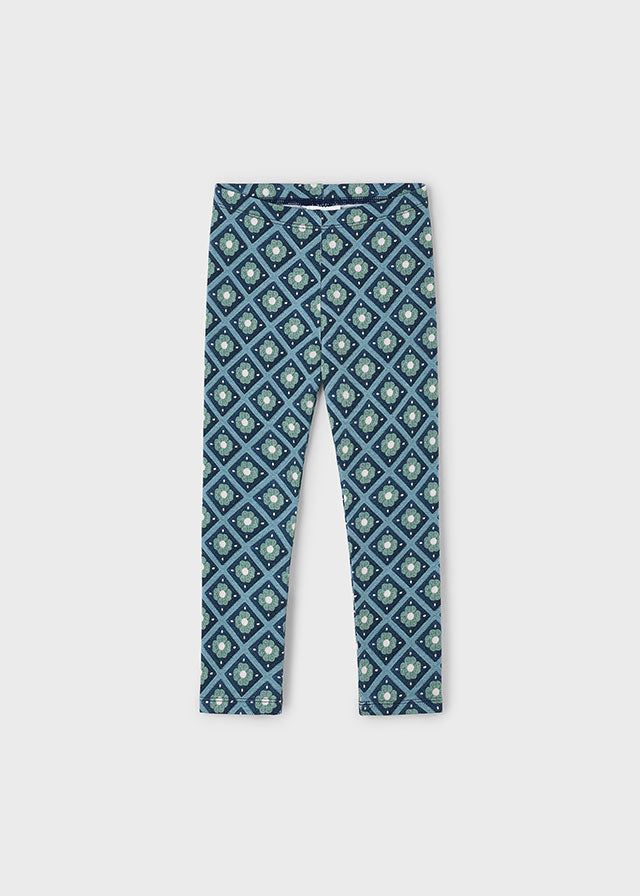 Leggings stampato bambina Mayoral fantasia verde e blu Mayoral 2 Anni 92cm