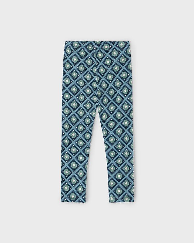 Leggings stampato bambina Mayoral fantasia verde e blu Mayoral 2 Anni 92cm