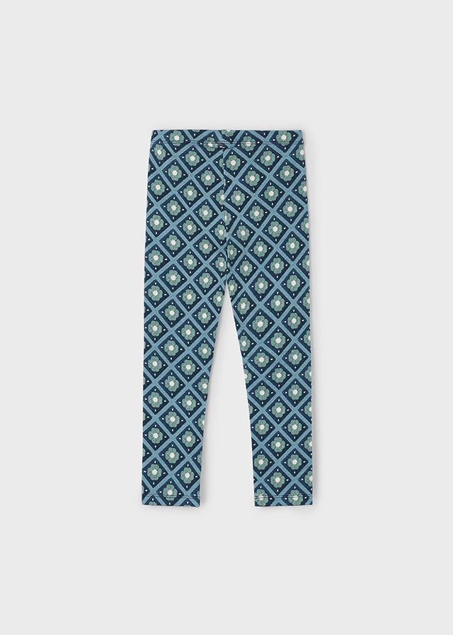 Leggings stampato bambina Mayoral fantasia verde e blu Mayoral 2 Anni 92cm