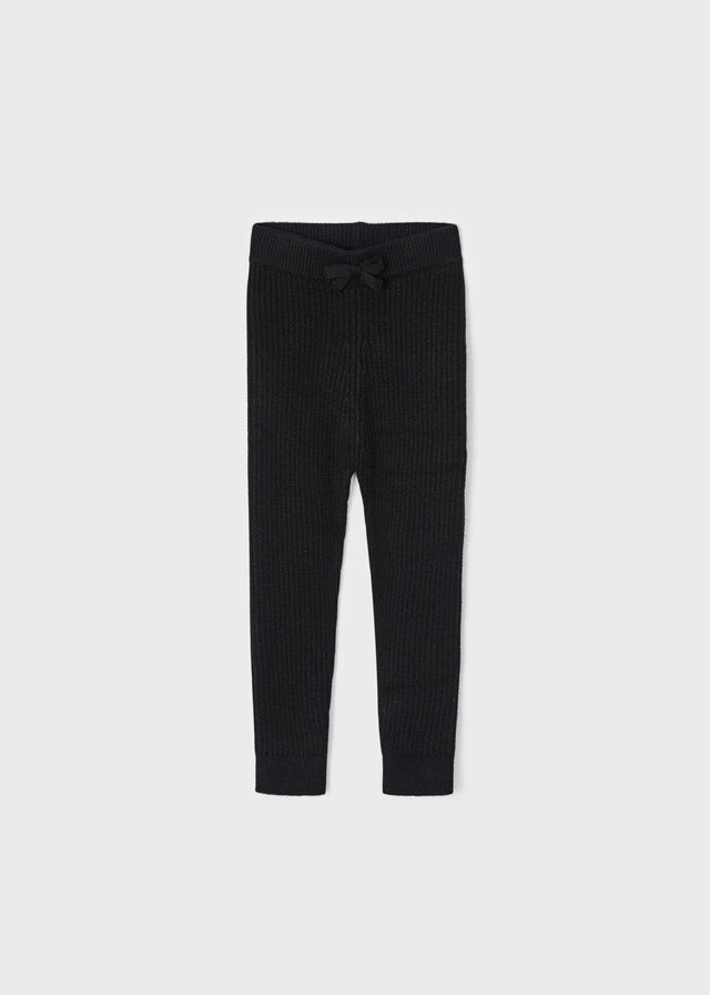 Leggings viscosa costine bambina Mayoral nero - ErreGiModaBimbo