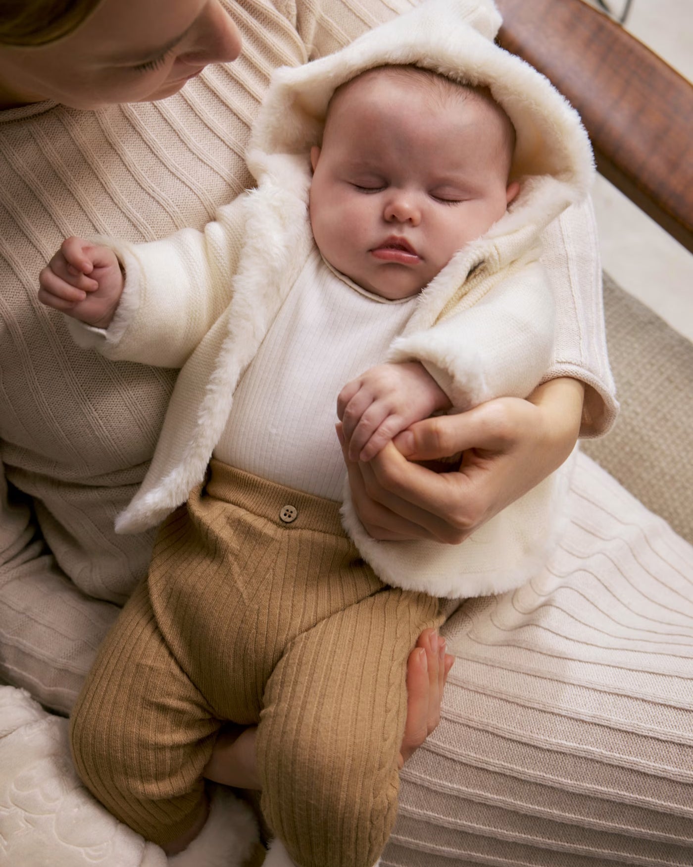 Leggings costine in maglia neonata Mayoral Newborn caramello Mayoral 0-1 Mesi 55cm