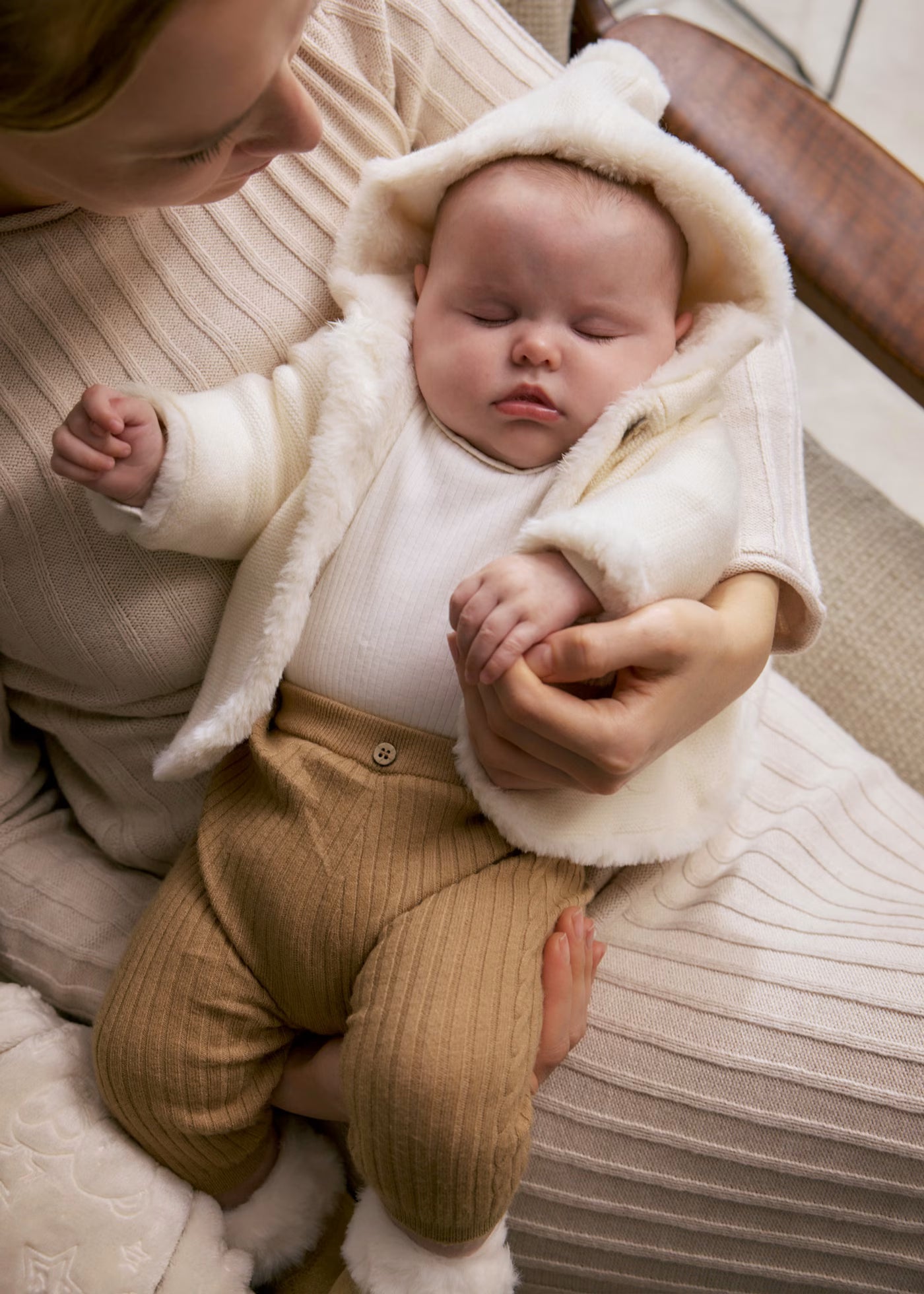 Leggings costine in maglia neonata Mayoral Newborn caramello Mayoral 0-1 Mesi 55cm