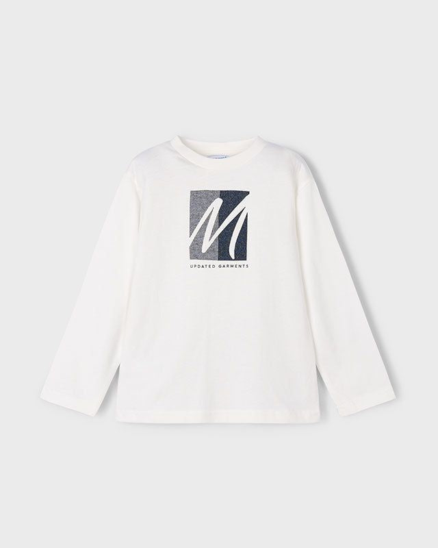 Maglietta bambino Mayoral applicazione M panna Mayoral 2 Anni 92cm