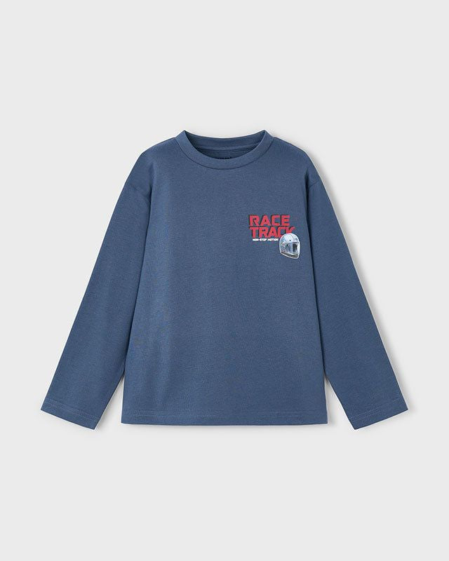 Maglietta bambino Mayoral casco moto blu air force Mayoral 2 Anni 92cm