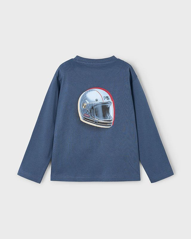 Maglietta bambino Mayoral casco moto blu air force Mayoral 2 Anni 92cm