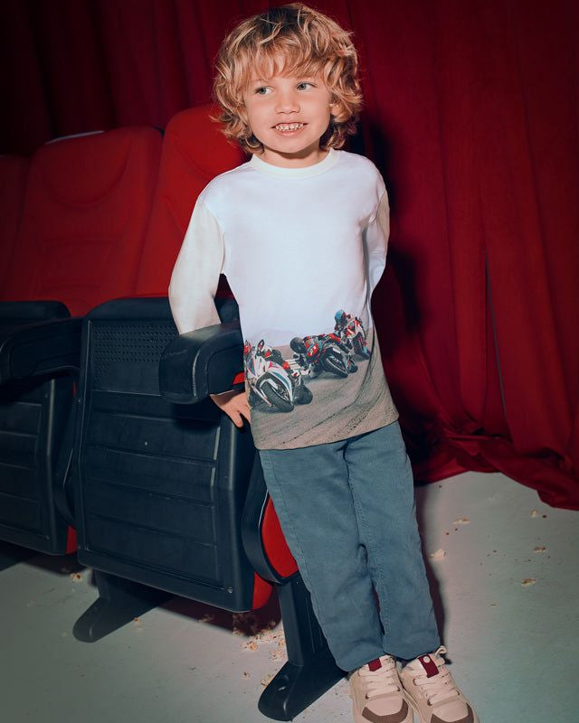 Maglietta bambino Mayoral moto da corsa bianca Mayoral 2 Anni 92cm