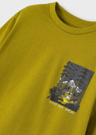 Maglietta bambino Mayoral oliva "GOOD DAYS AHEAD" - ErreGiModaBimbo