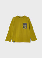 Maglietta bambino Mayoral oliva "GOOD DAYS AHEAD" - ErreGiModaBimbo