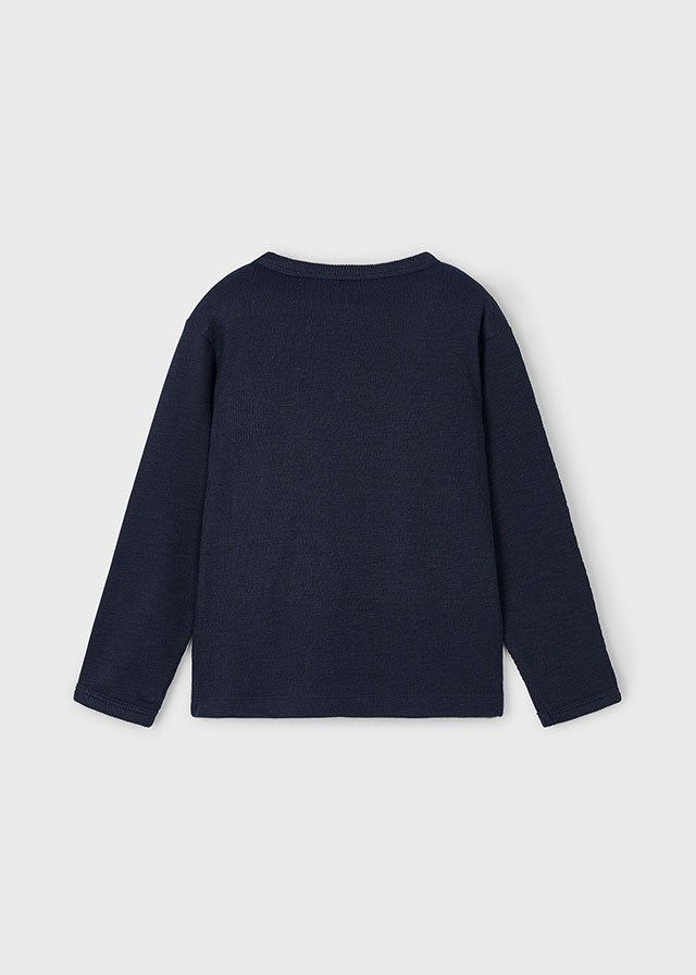 Maglietta bambino Mayoral taschino tinta unita blu navy Mayoral 2 Anni 92cm