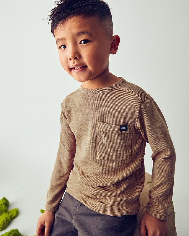 Maglietta bambino Mayoral taschino tinta unita caramello Mayoral 2 Anni 92cm