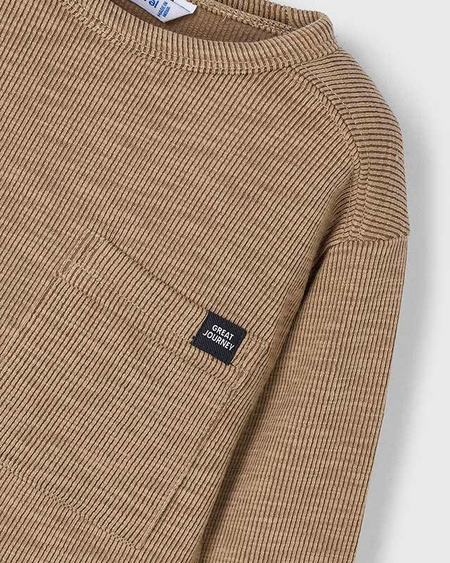 Maglietta bambino Mayoral taschino tinta unita caramello Mayoral 2 Anni 92cm