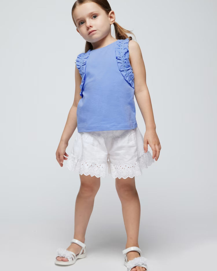 T-Shirt smanicata borchie bambina Mayoral indaco Mayoral Indaco