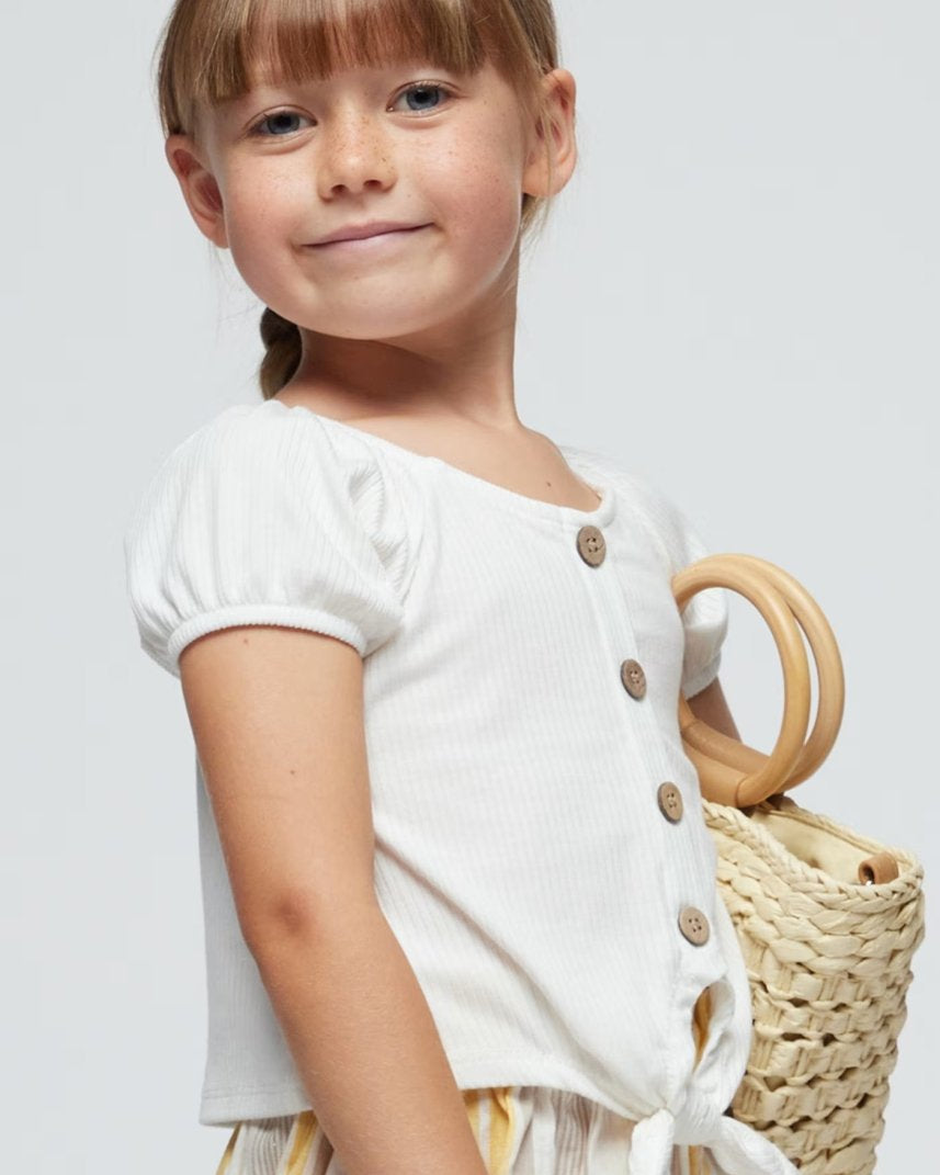 Maglietta canalè bambina Mayoral panna Mayoral Panna