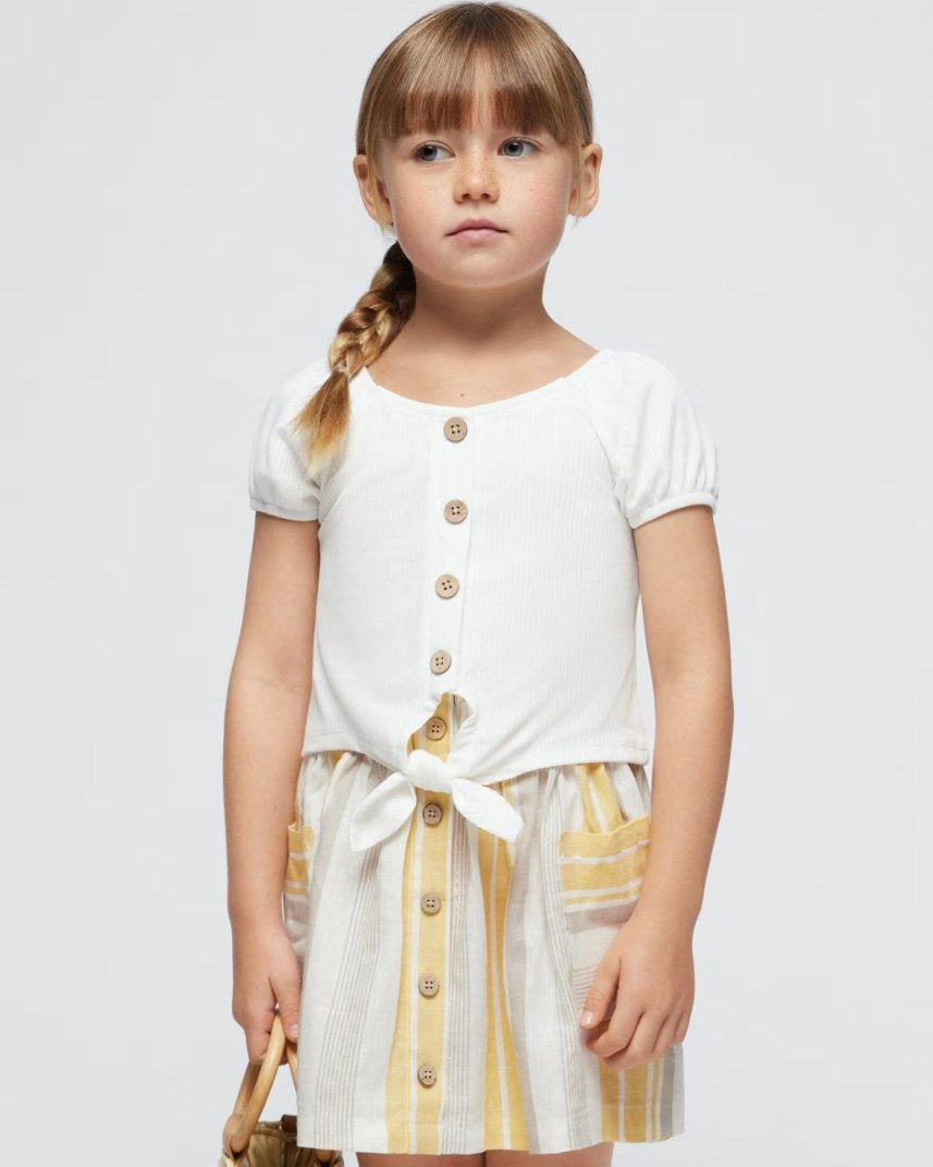 Maglietta canalè bambina Mayoral panna Mayoral Panna