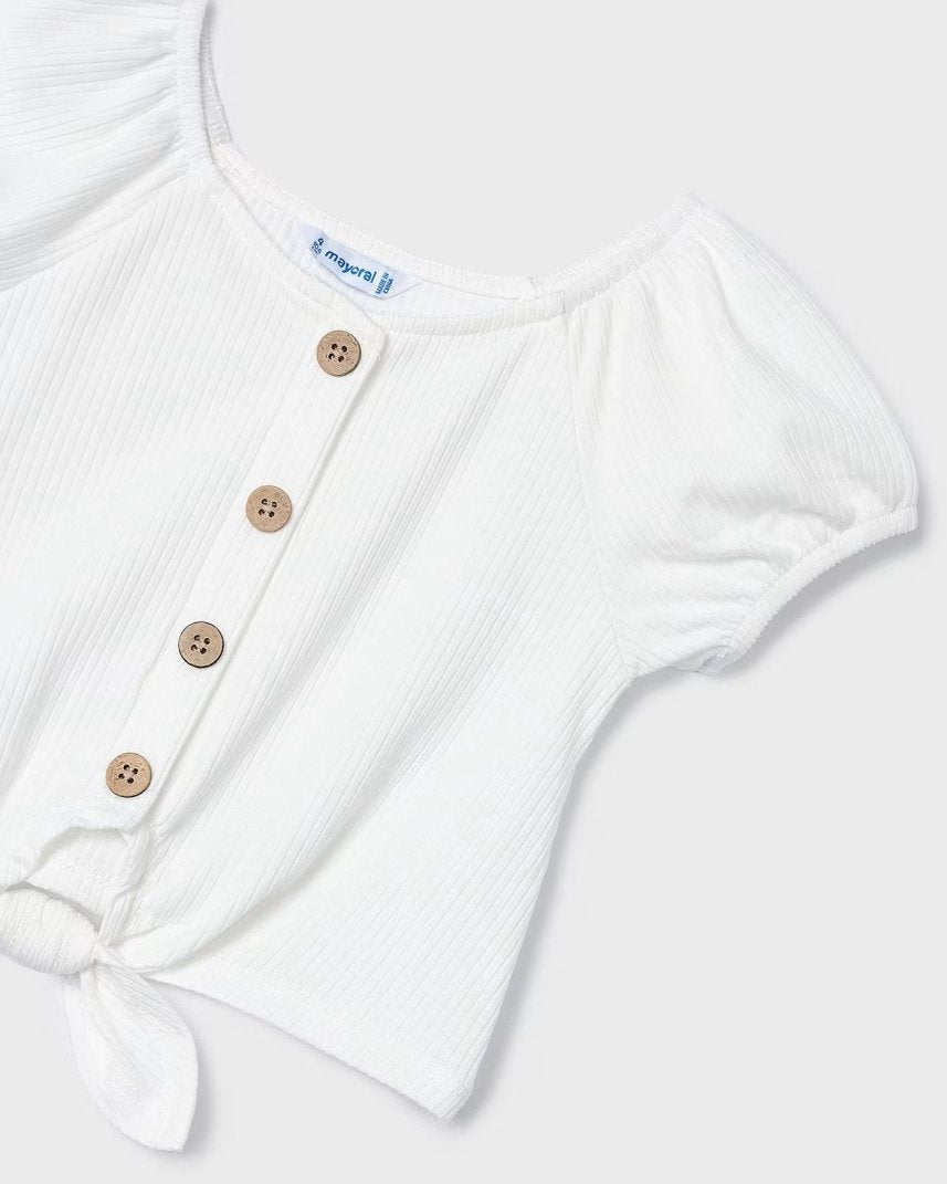 Maglietta canalè bambina Mayoral panna Mayoral Panna