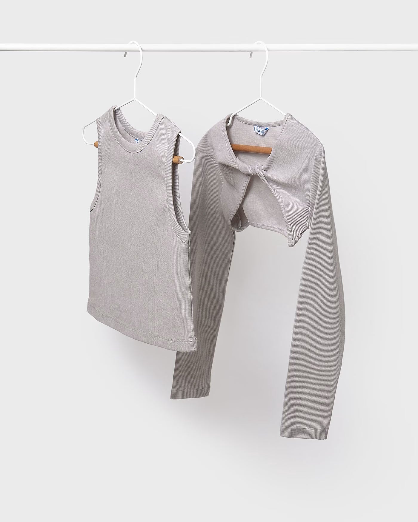 Maglietta con cardigan bolerino ragazza Mayoral grigio Mayoral Grigio