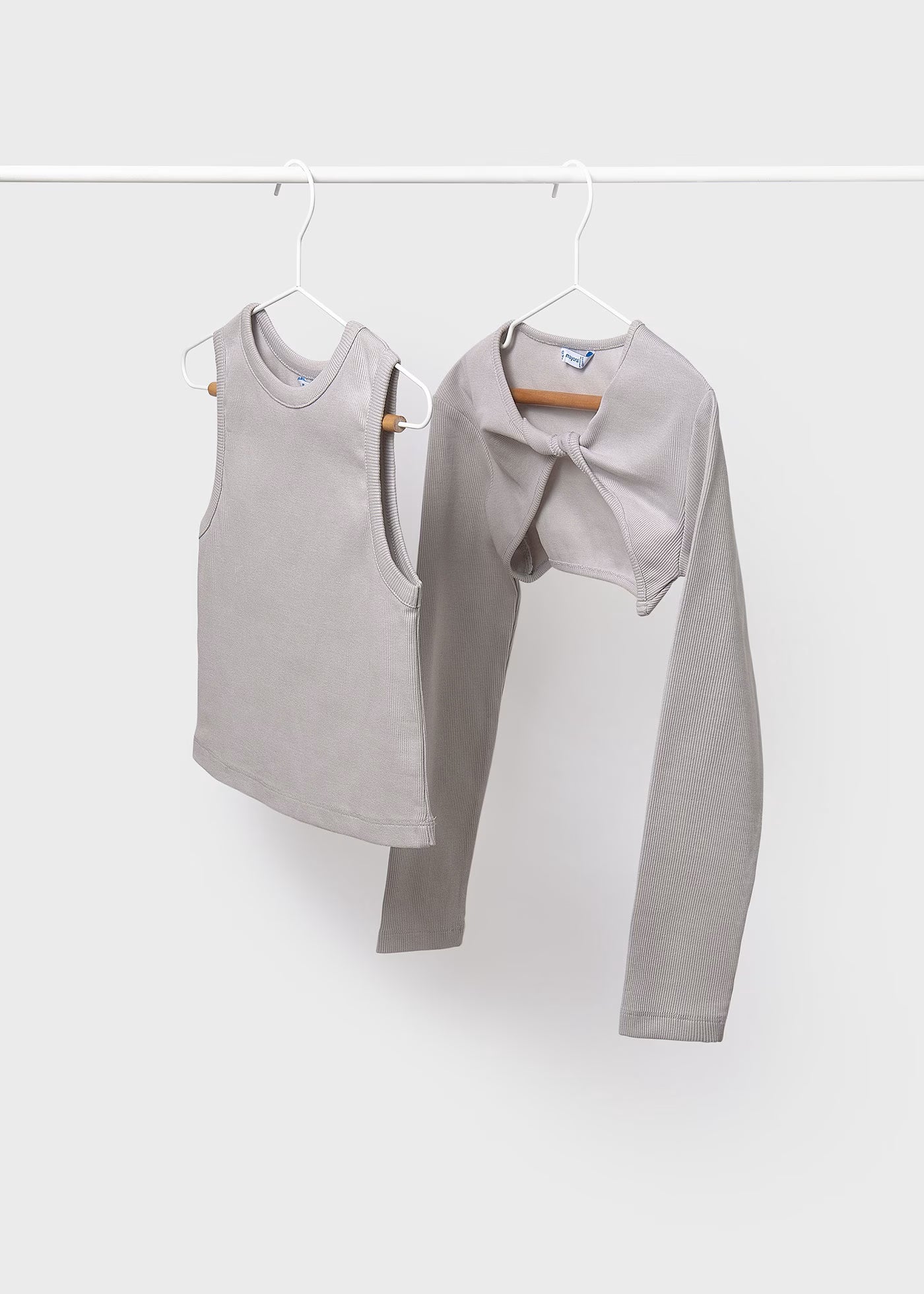 Maglietta con cardigan bolerino ragazza Mayoral grigio Mayoral Grigio