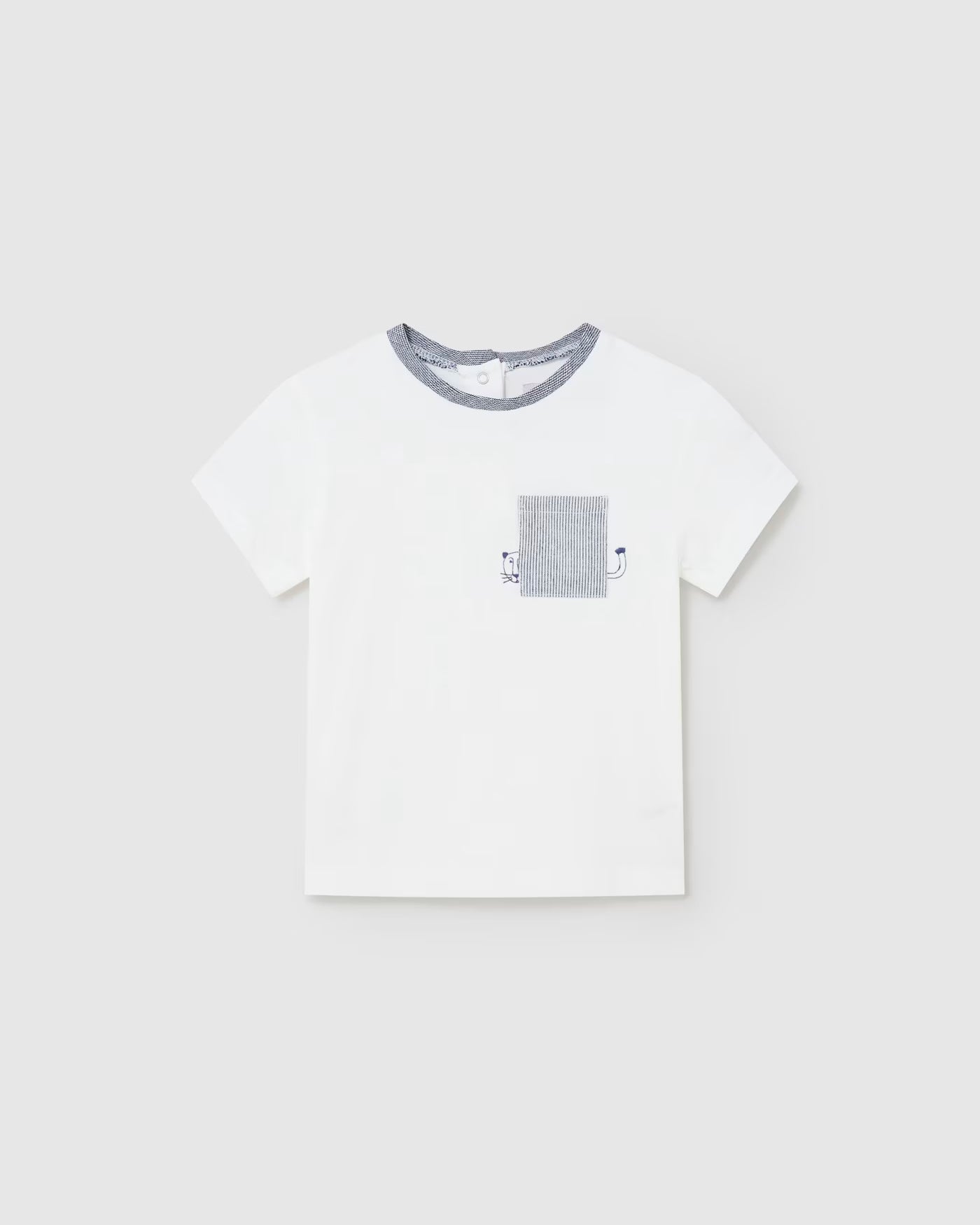 T-shirt fresco cotone neoanto Mayoral taschino righe Mayoral Bianco