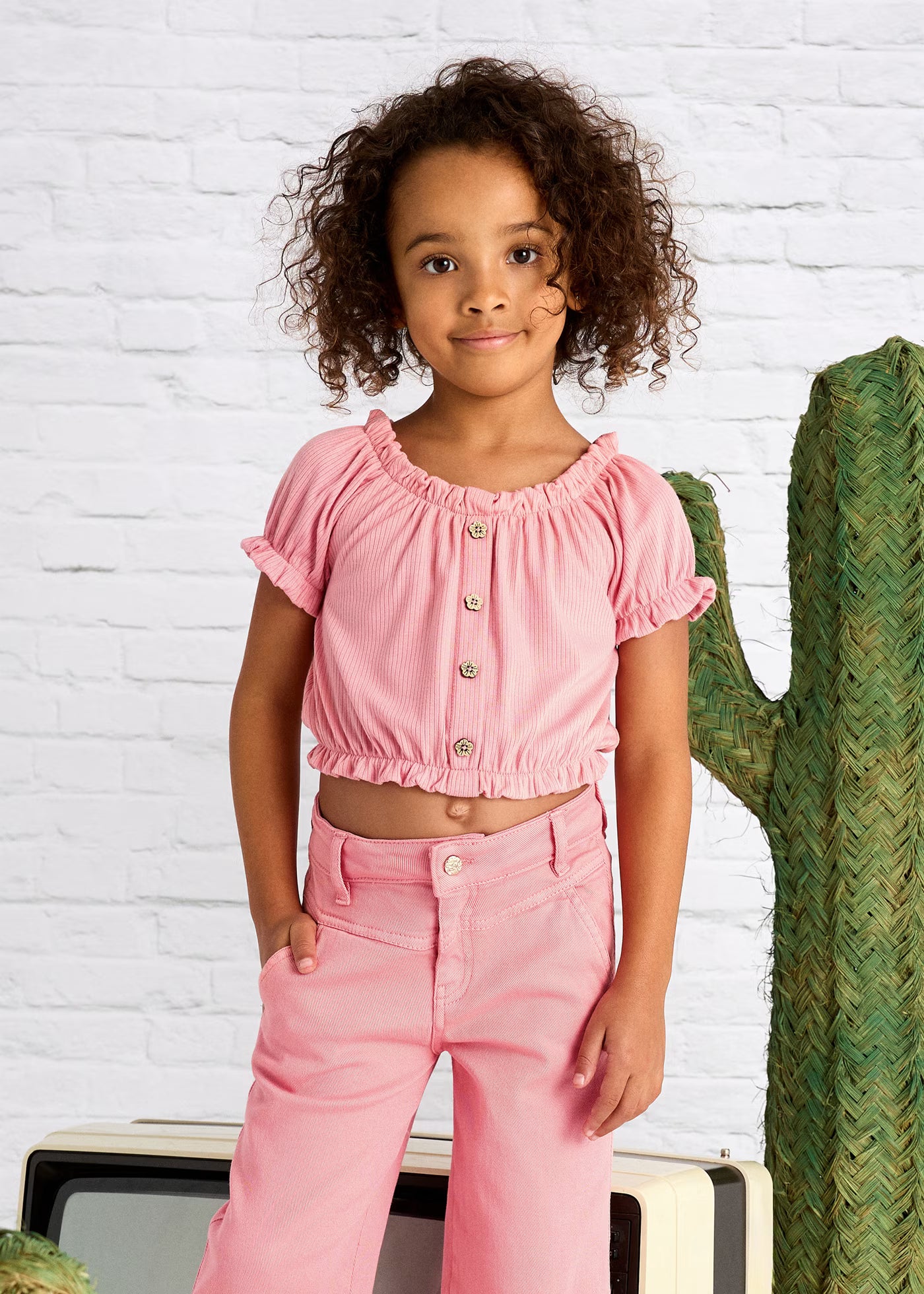 Maglietta corta a costine bambina Mayoral rosa salmone Mayoral 2 Anni 92cm