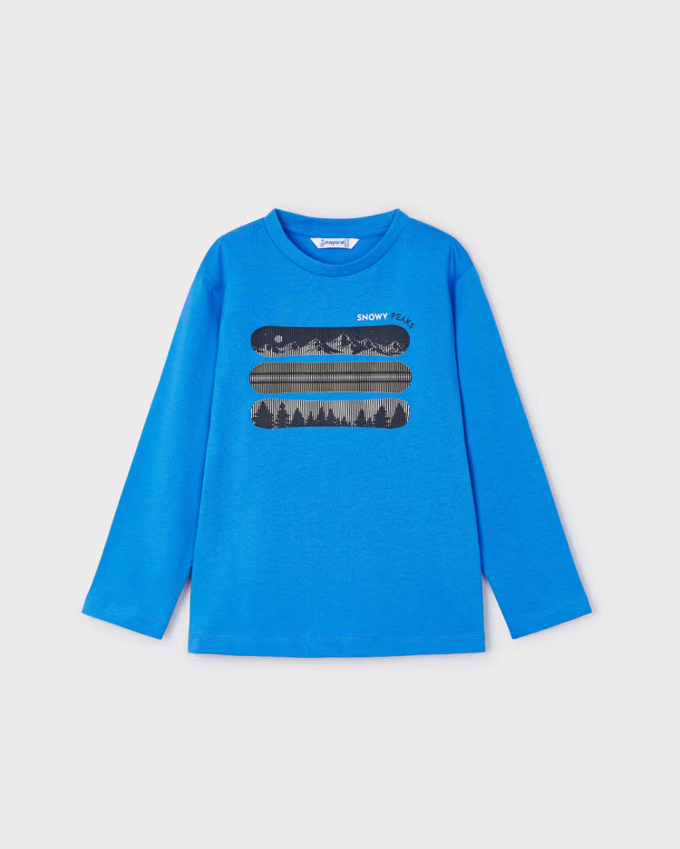 Maglietta caldo cotone bambino Mayoral Snowboard lenticolare blu Mayoral Blu