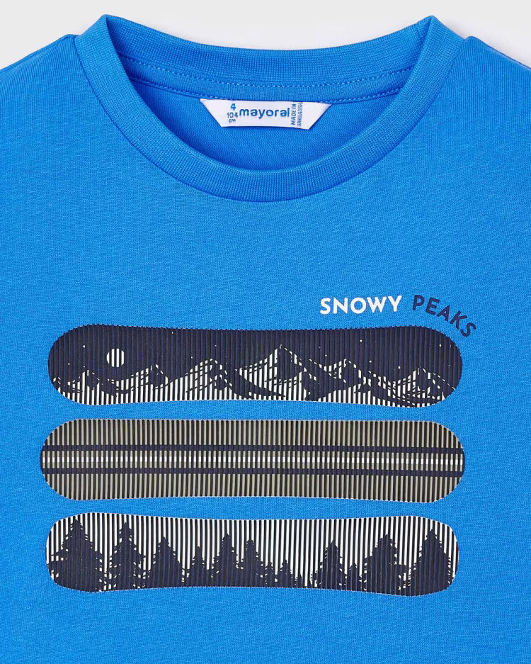 Maglietta caldo cotone bambino Mayoral Snowboard lenticolare blu Mayoral Blu
