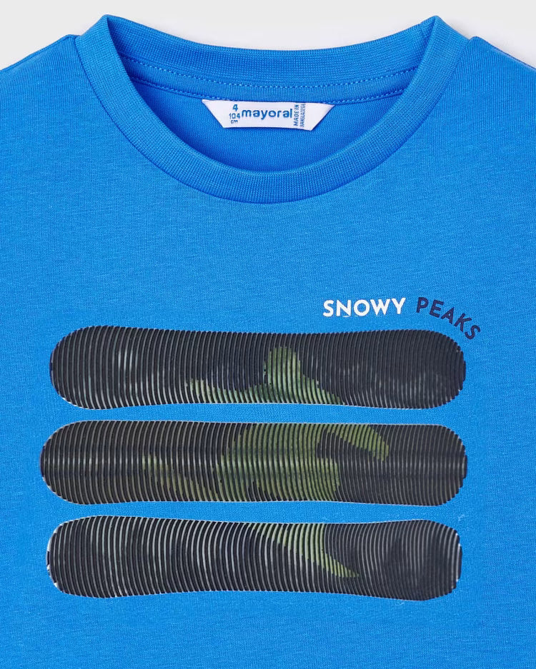 Maglietta caldo cotone bambino Mayoral Snowboard lenticolare blu Mayoral Blu