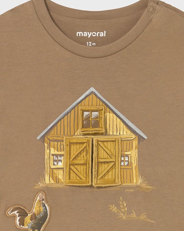 Maglietta interattiva neonato Mayoral fattoria caramello Mayoral 6 Mesi 68cm