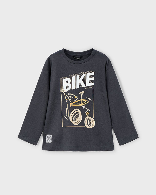 Maglietta manica lunga bambino Mayoral Bike liquirizia Mayoral Liquirizia