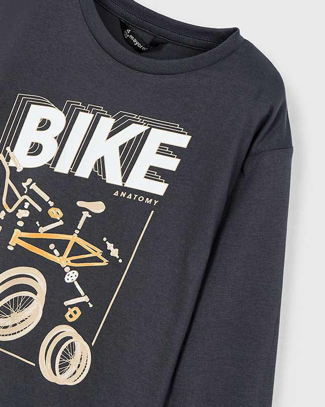 Maglietta manica lunga bambino Mayoral Bike liquirizia Mayoral Liquirizia