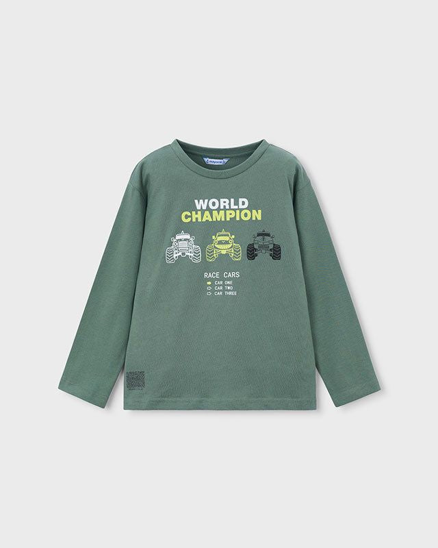 Maglietta manica lunga bambino Mayoral World Champion verde Mayoral 2 Anni 92cm