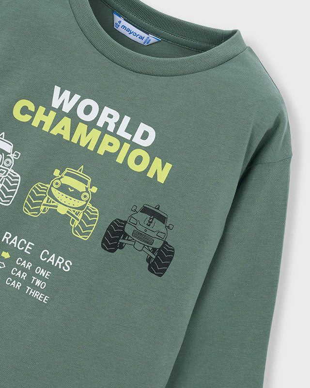 Maglietta manica lunga bambino Mayoral World Champion verde Mayoral 2 Anni 92cm