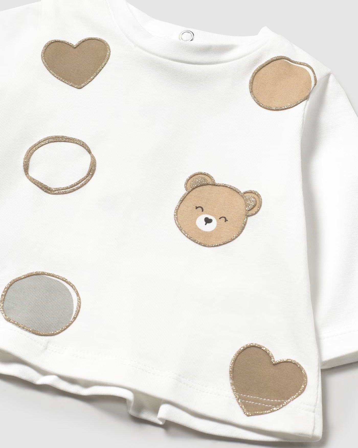 Maglietta manica lunga neonata Mayoral teddy bianca Mayoral Bianco