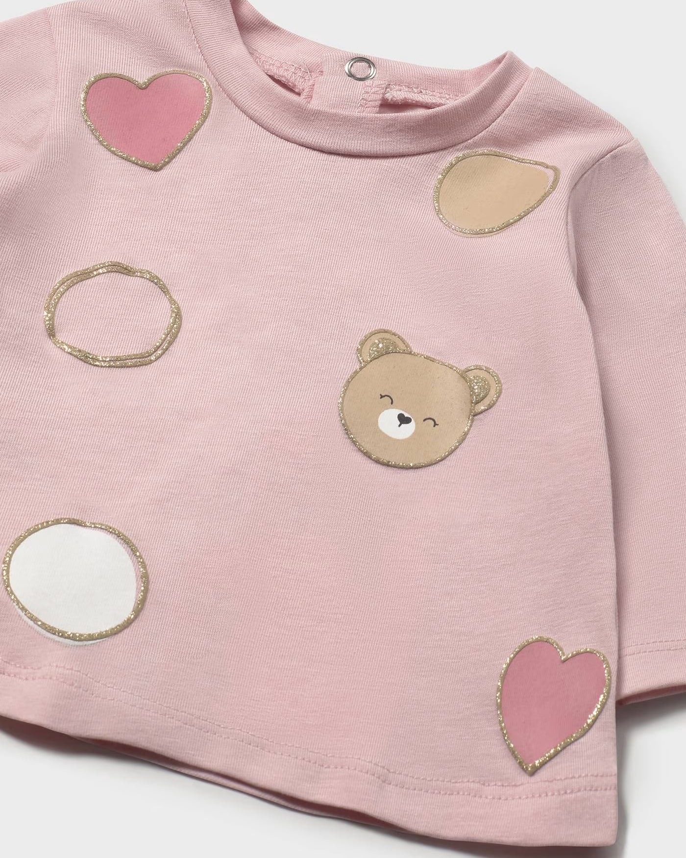 Maglietta manica lunga neonata Mayoral teddy rosa Mayoral Rosa