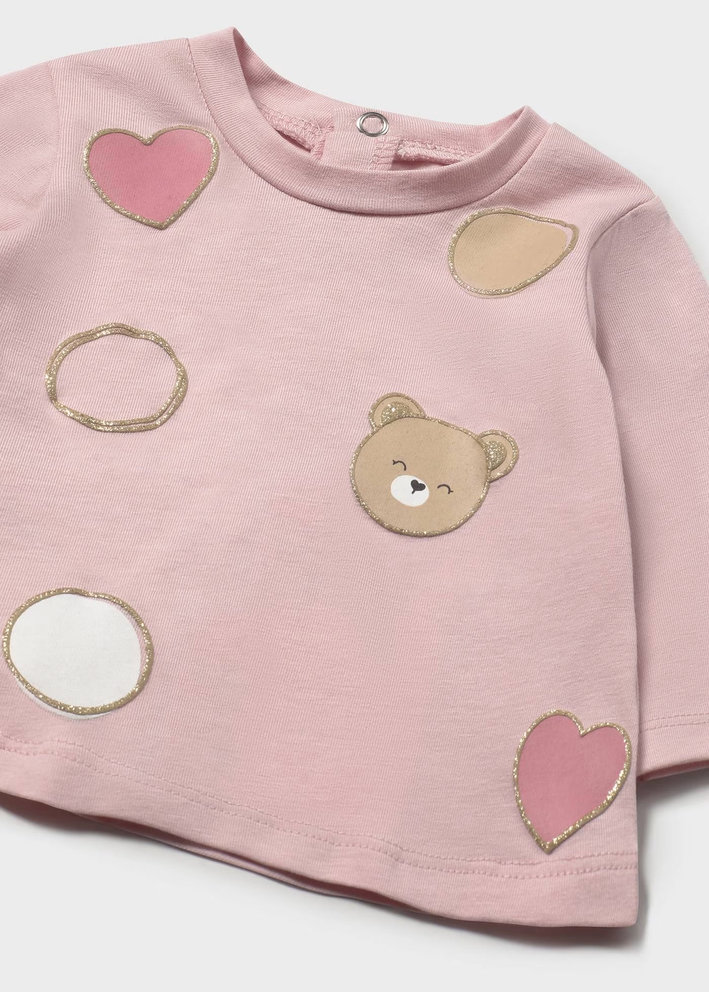 Maglietta manica lunga neonata Mayoral teddy rosa Mayoral Rosa