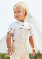 Maglietta neonato Mayoral bianca con taschino contrasto Beige - ErreGiModaBimbo