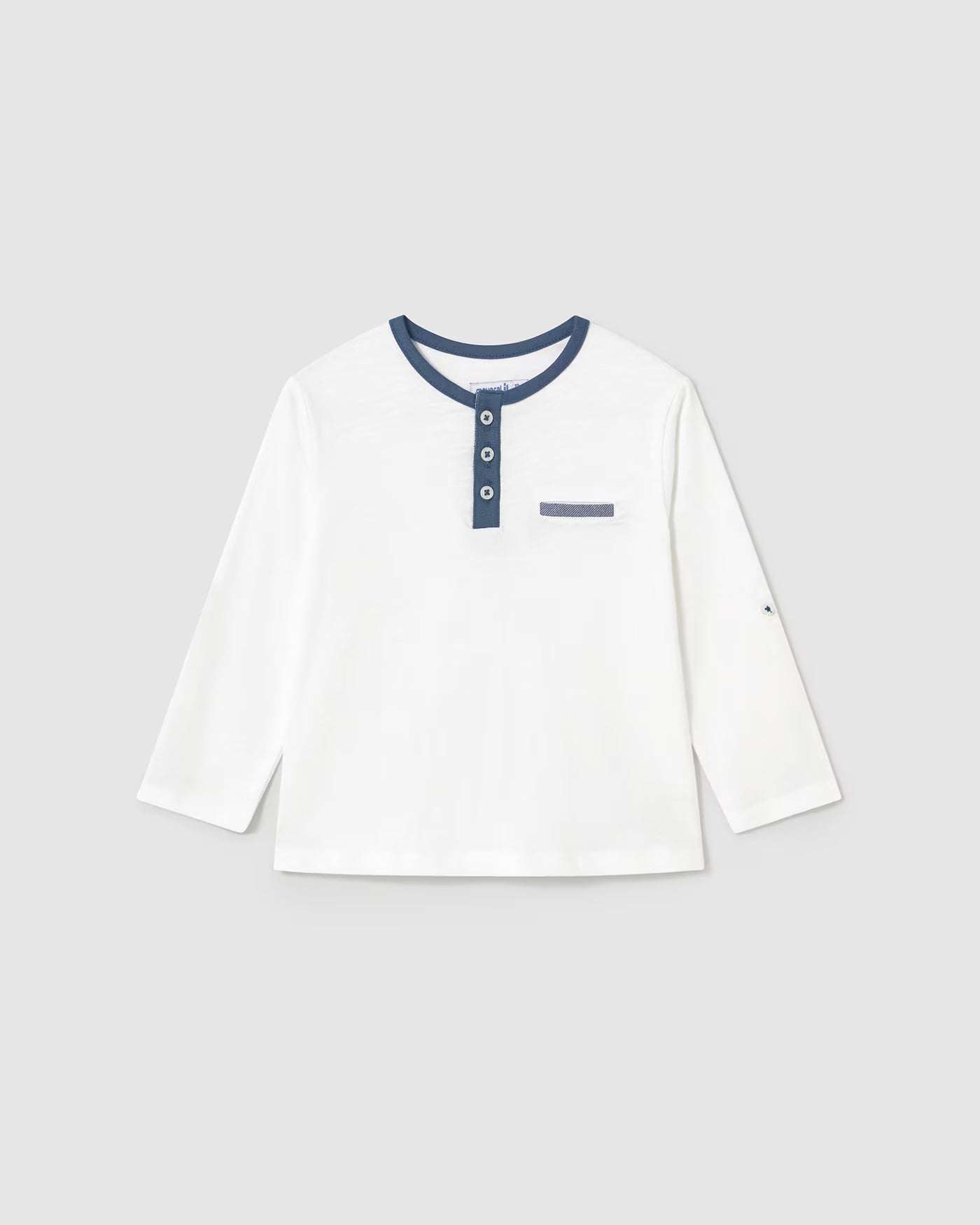 Maglietta neonato Mayoral colletto contrasto blu marino Mayoral 6 Mesi 68cm