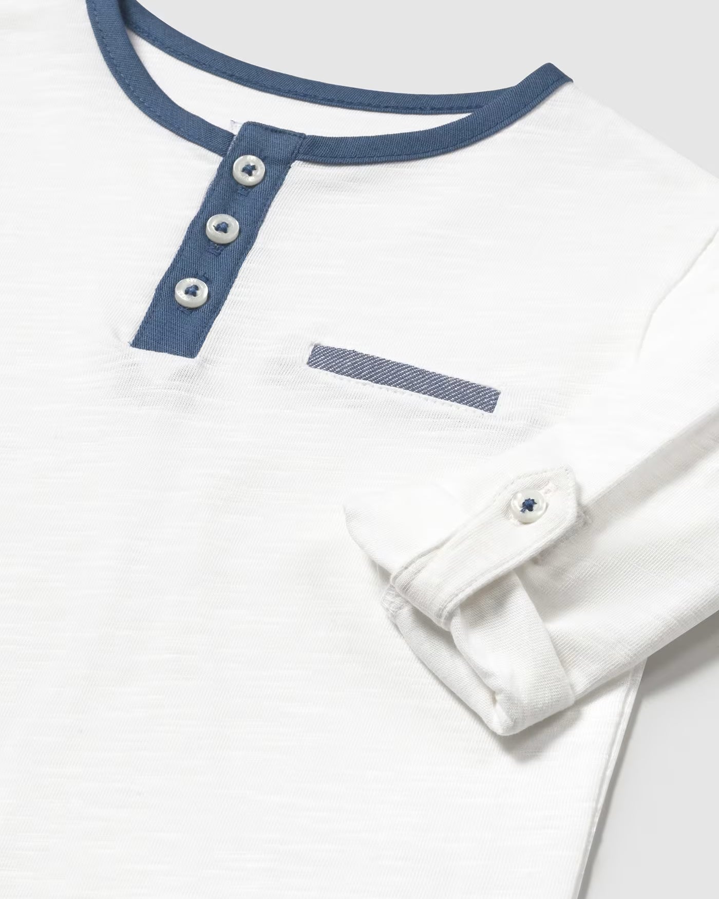 Maglietta neonato Mayoral colletto contrasto blu marino Mayoral 6 Mesi 68cm