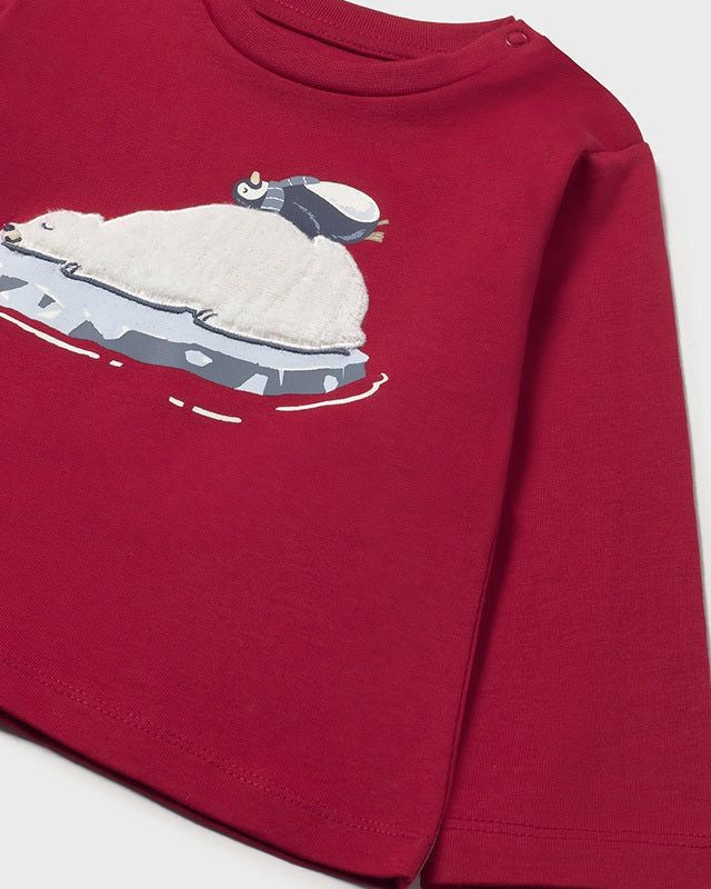 Maglietta neonato Mayoral pinguino e orso rossa Mayoral 6 Mesi 68cm