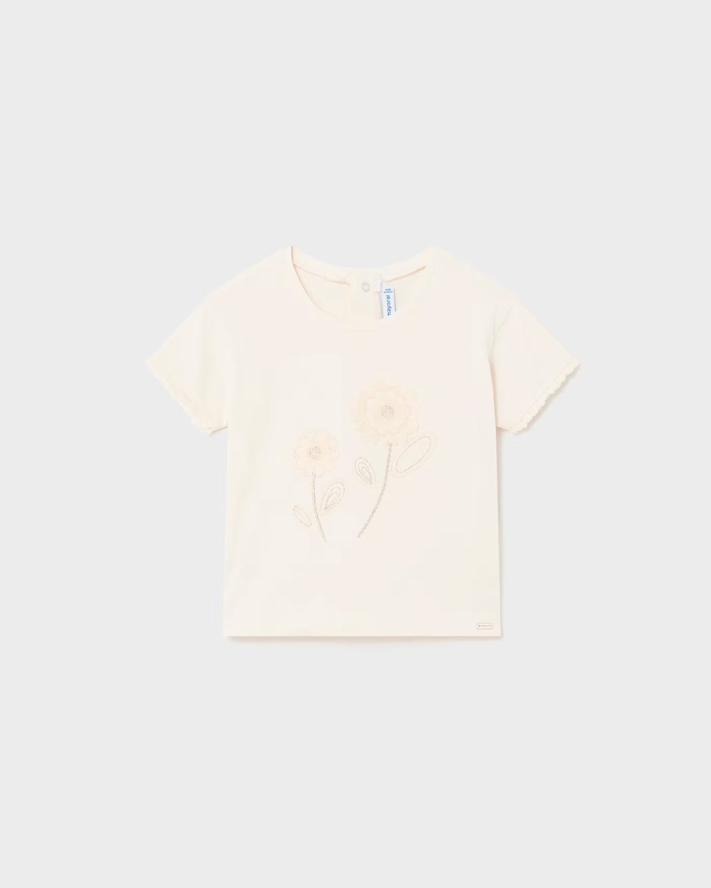T-Shirt fresco cotone neonata Mayoral ricamata cecio Mayoral Cecio