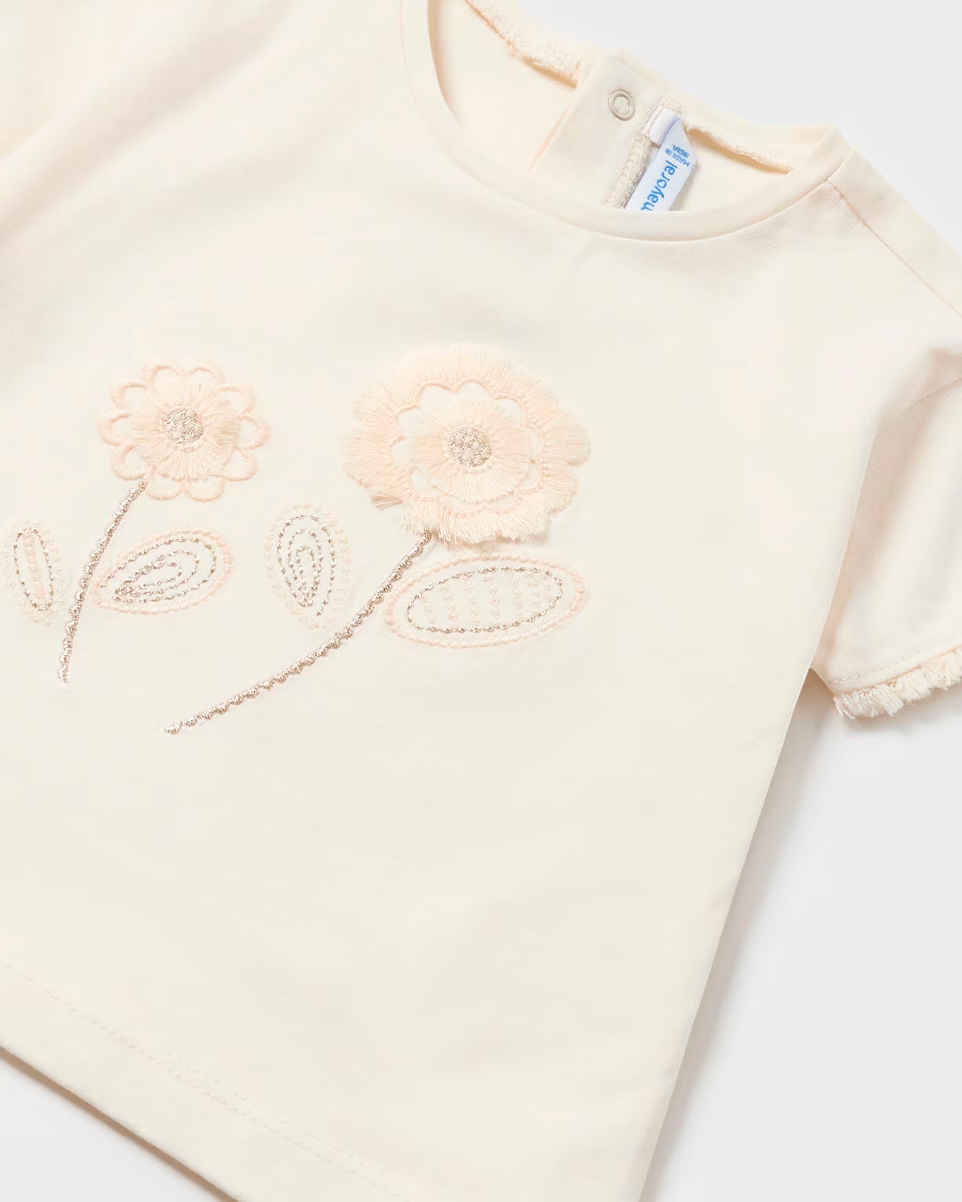 T-Shirt fresco cotone neonata Mayoral ricamata cecio Mayoral Cecio
