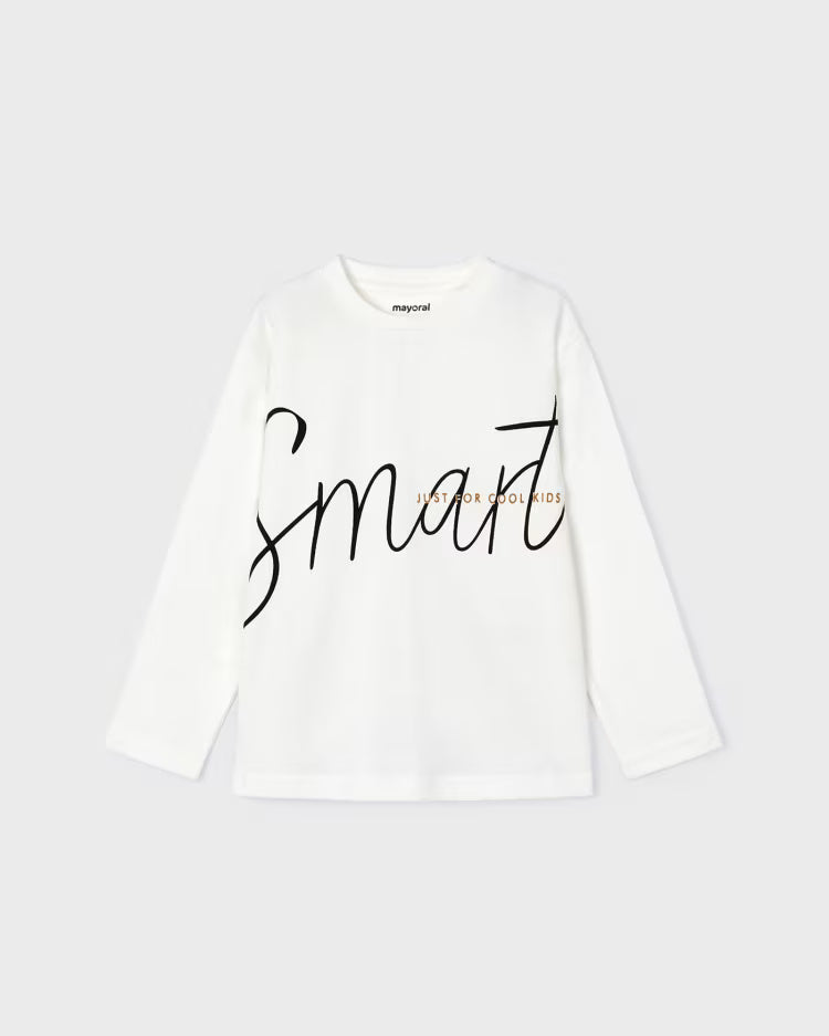Maglietta caldo cotone bambino Mayoral bianca Smart Mayoral Bianco