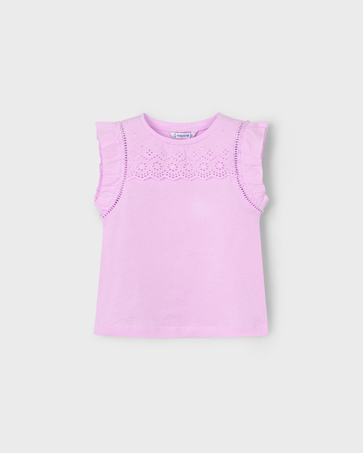 T-Shirt smanicata traforata bambina Mayoral orchidea Mayoral Orchidea