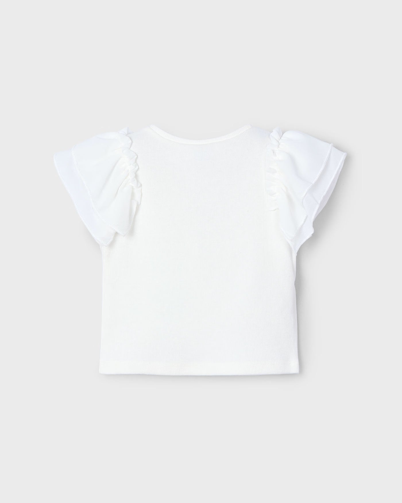 T-Shirt volant chiffon bambina Mayoral panna Mayoral Panna