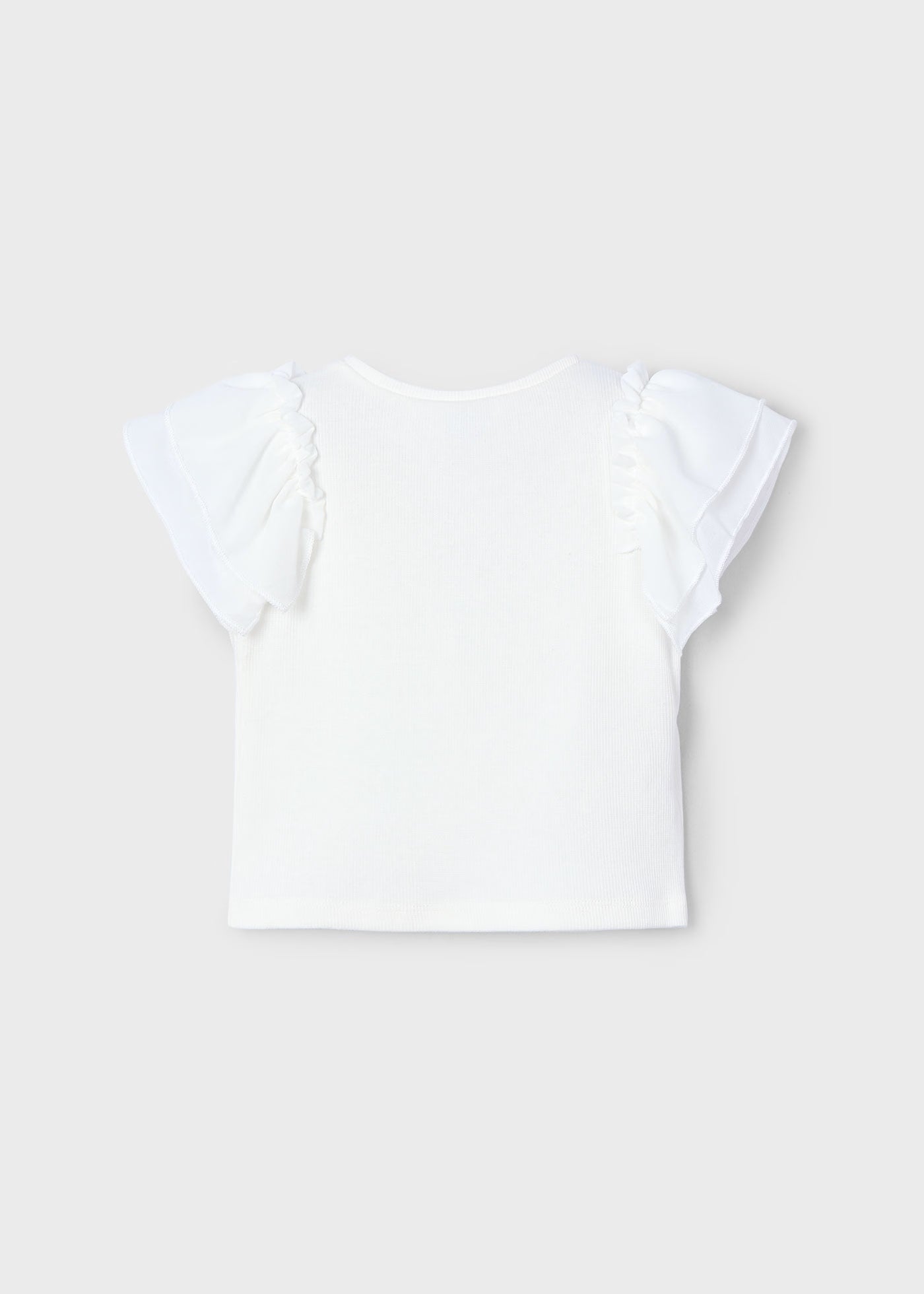 T-Shirt volant chiffon bambina Mayoral panna Mayoral Panna
