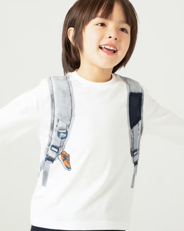 Maglietta caldo cotone bambino Mayoral Zaino skate bianca Mayoral Bianco